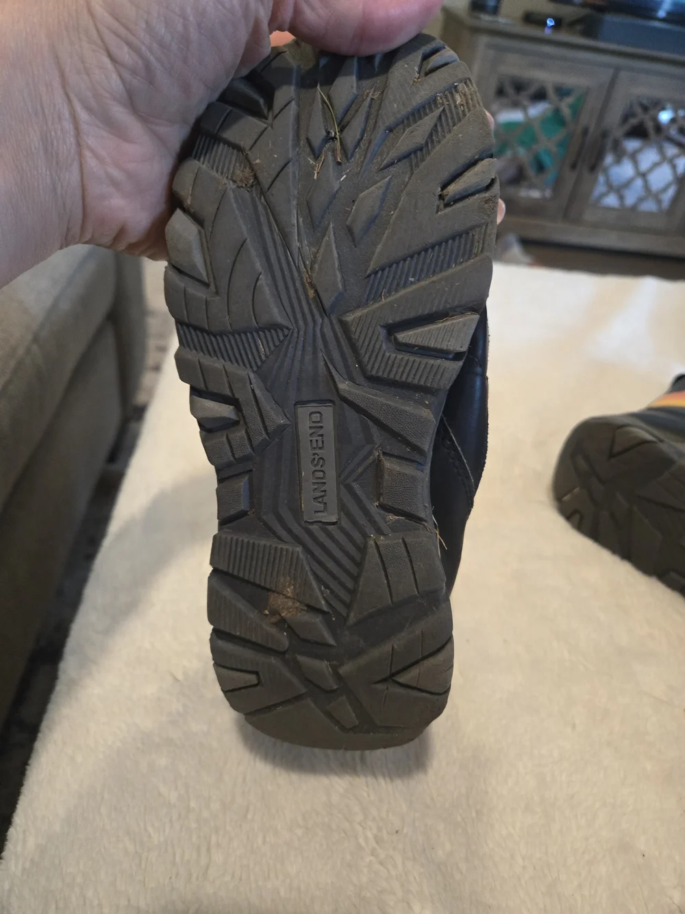 Kids Rainbow Lands End Snow Boots with Velcro Straps